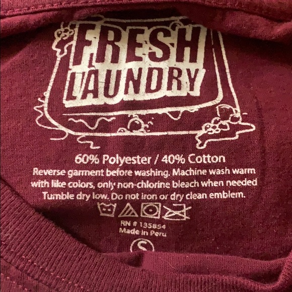 Small burgundy fresh laundry t-shirt with print - Picture 3 of 5